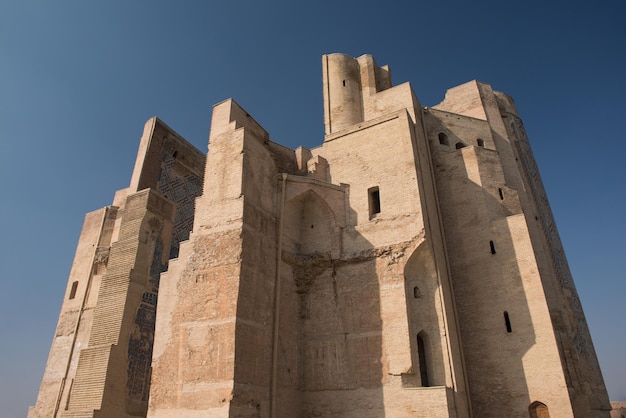 Großes Portal AkSaray Weißer Palast von Amir Timur Usbekistan Shahrisabz. Architektur Zentralasiens