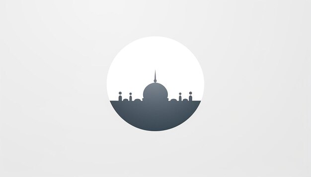 Foto großes rundes logo vereinfachtes muslim