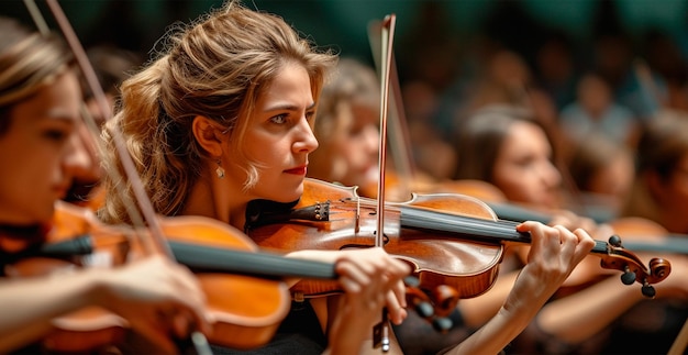 Großes Symphonieorchester im Großen Theater KI-generiertes Bild