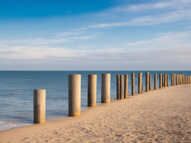 Groynes saindo para o mar Báltico