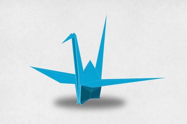 Grúa de origami modelo de poli bajo