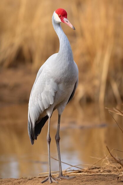 Foto la grúa de sarus