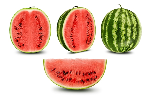 Grün gestreifte Wassermelone