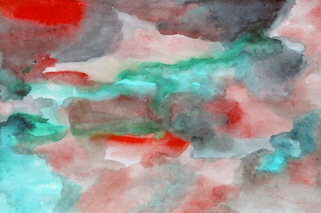 Grün-rote Aquarellpapier-Hintergrundbeschaffenheit