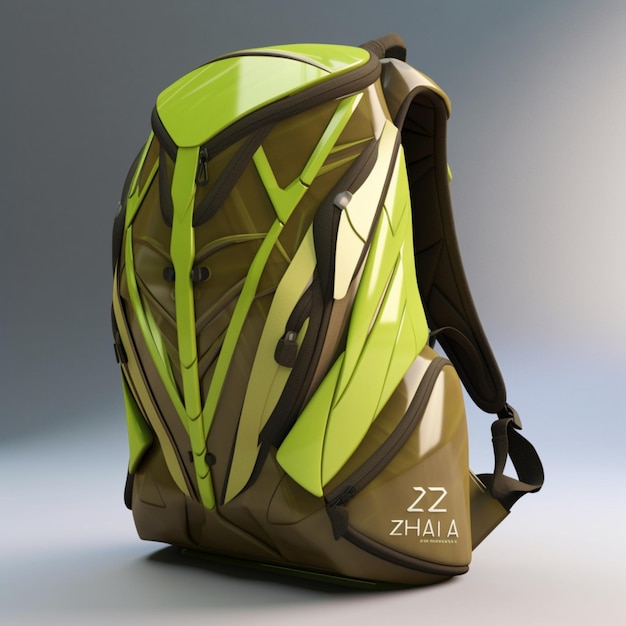 Grün- und braun gefärbte Design-Taschen Ai generierte Kunst