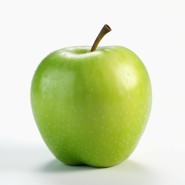 Grüne Apfelfrucht auf weißem Hintergrund
