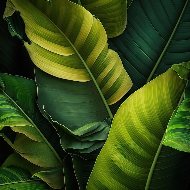 Grüne Bananenblatthintergrund-Vektorillustration