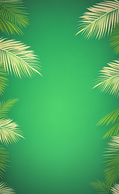 Grüne Blätter von Palmen auf grünem Hintergrund