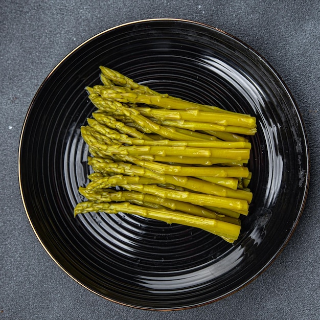 grüne bohne spargel gesunde mahlzeit essen snack auf dem tisch kopienraum essen hintergrund rustikal