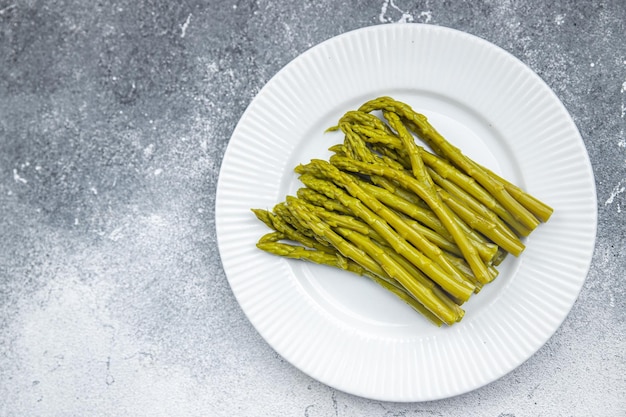 grüne bohne spargel gesunde mahlzeit essen snack auf dem tisch kopienraum essen hintergrund rustikal