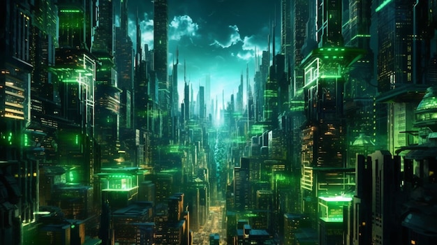 Grüne Cyberstadt