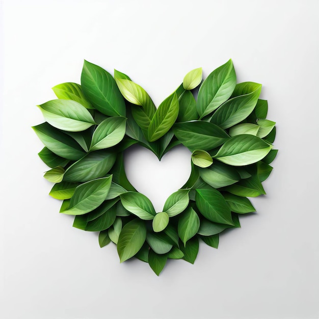 Grüne flüsternde Blätter vermitteln Liebe. Generative KI