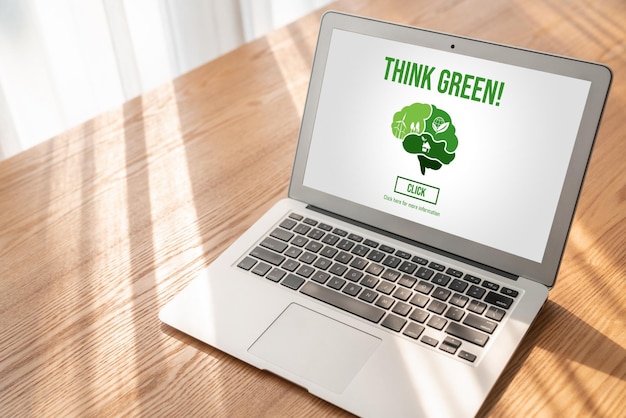 Foto grüne geschäftstransformation für moderne großunternehmen dank grüner marketingstrategie