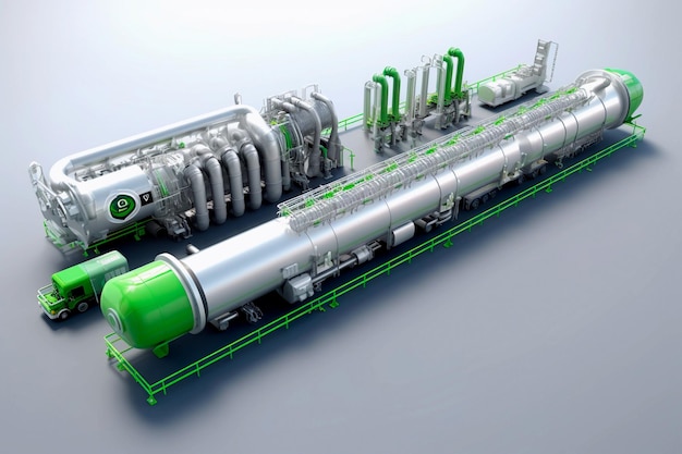 Grüne h2 Wasserstoff-Pipeline zur Erzeugung erneuerbarer Energie