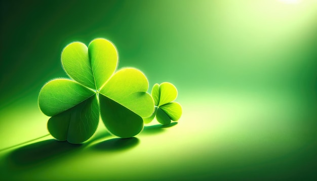 Grüne Kleeblattblätter natürlicher Frühlingshintergrund Grüner St. Patrick's Day