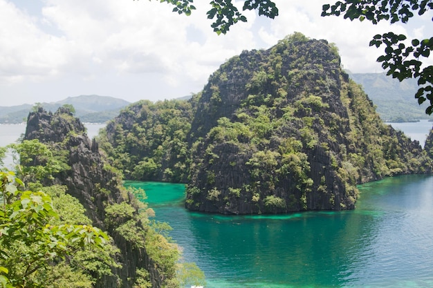 Grüne Lagune, Insel Coron, Philippinen. Tropisches Paradies der Philippinen-Inseln, Palawan, Philippi