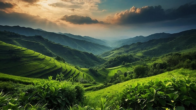 Grüne Landschaft atemberaubende hochauflösende fotografische kreative Bilder