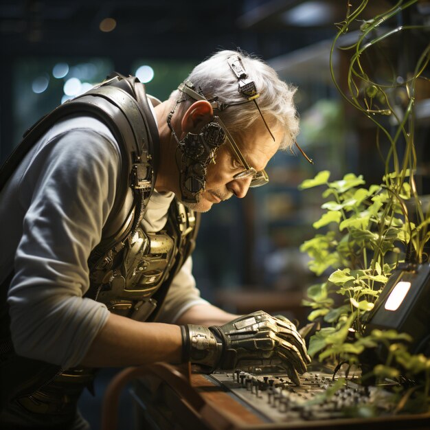 Foto grüne landwirtschaftsinnovationen wassereffiziente praktiken in der regenerativen landwirtschaft