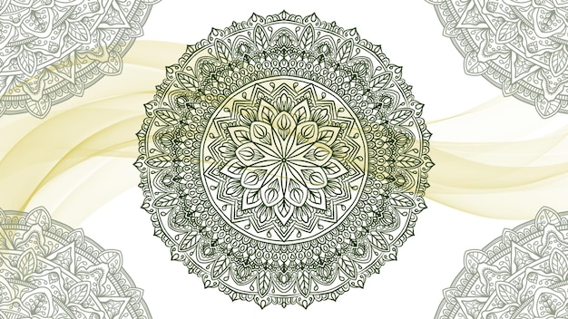 Grüne Mandala-Hintergrund