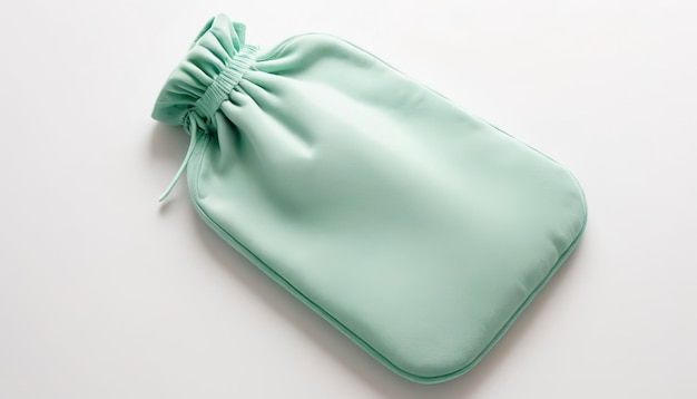 grüne oder Minze heiße Wasserflasche oder Tasche zur Linderung von Menstruationsschmerzen mit Kopierplatz