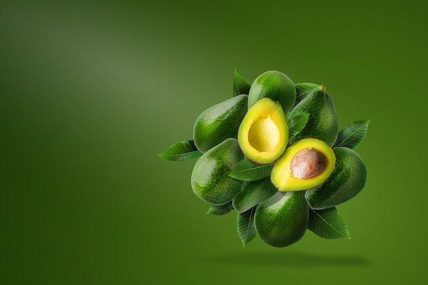 Grüne reife Avocadozusammensetzung