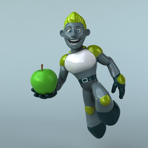 Grüne Roboteranimation