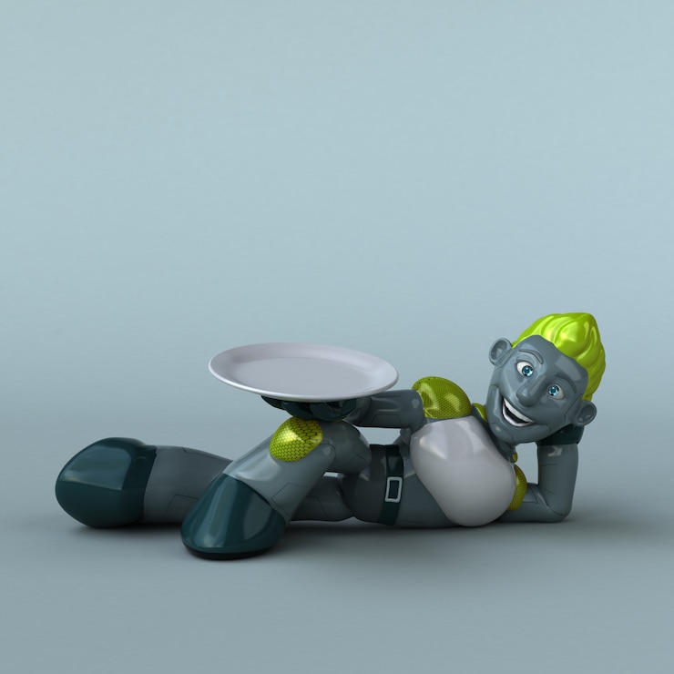 Foto grüne roboteranimation