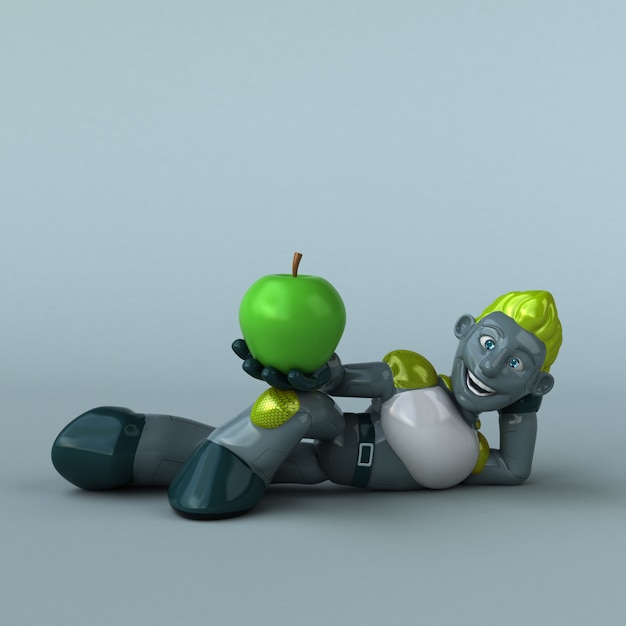 Grüne Roboterillustration