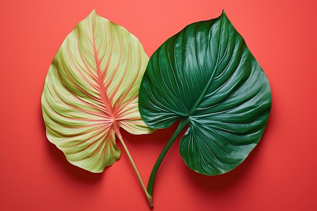 Foto grüne rote pflanzen natur tropische flora orange blüte bunte schönheit nahaufnahme flamingo