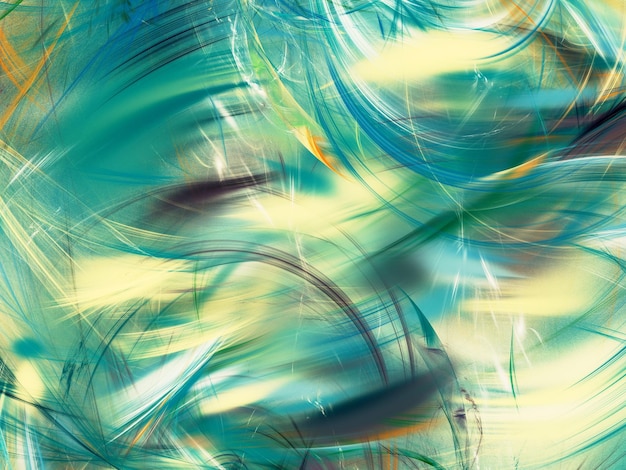 grüner abstrakter fraktaler Hintergrund 3D-Rendering-Illustration