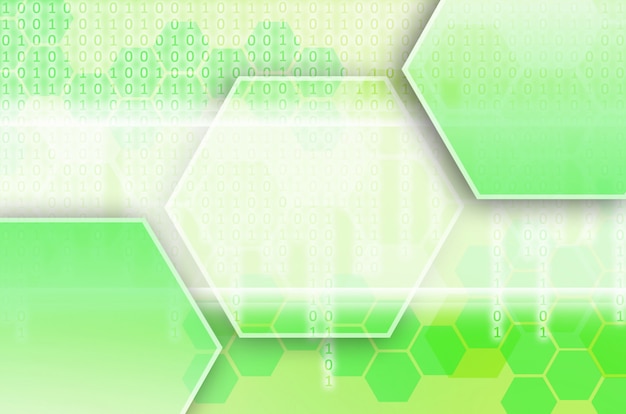 grüner abstrakter technologischer Hintergrund mit Hexagonen