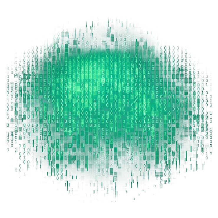 Foto grüner computercode png abstraktes technologieelement transparenter hintergrund