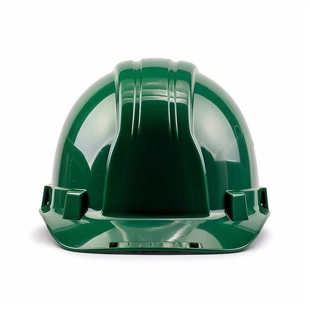 Foto grüner hard-hat-minimalist isoliert auf weiß