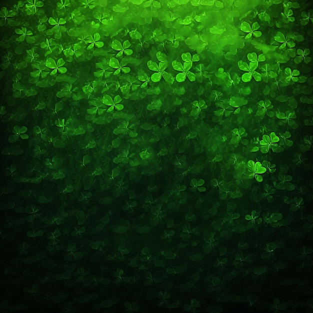 Grüner Klee hinterlässt Hintergrund St. Patricks Day-Hintergrund Grünes Kleeblatt Textur St. Patricks Day Textur mit Platz für Text