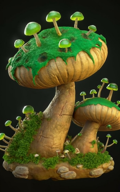 Grüner mutierter Pilz v02