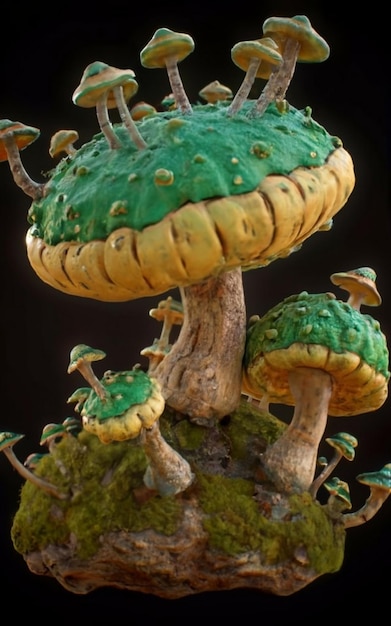 Grüner mutierter Pilz v02