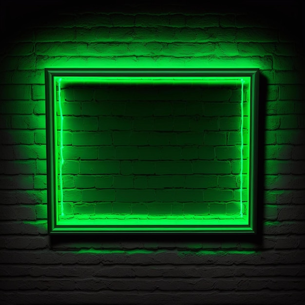 grüner Neonrahmen