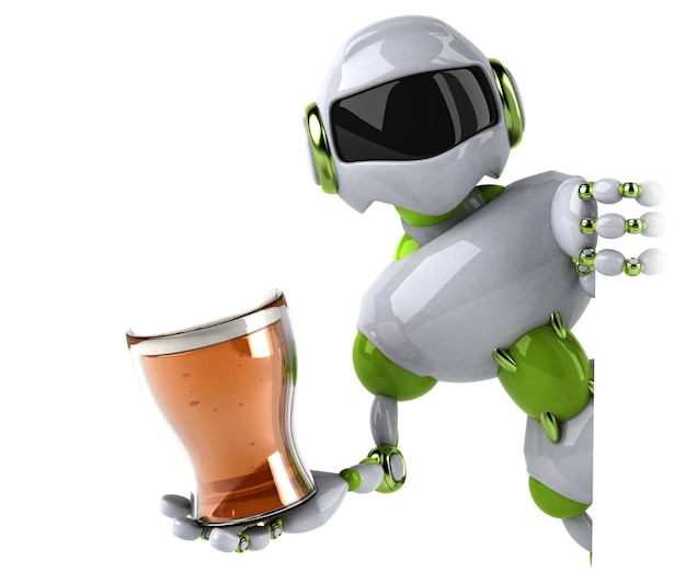 Grüner Roboter - 3D-Charakter