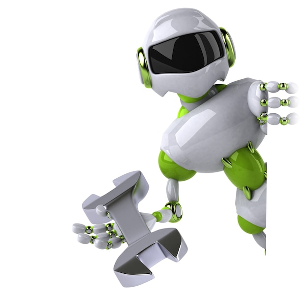 Grüner Roboter - 3D-Charakter