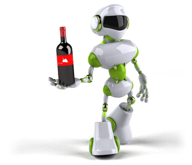 Grüner Roboter - 3D-Illustration