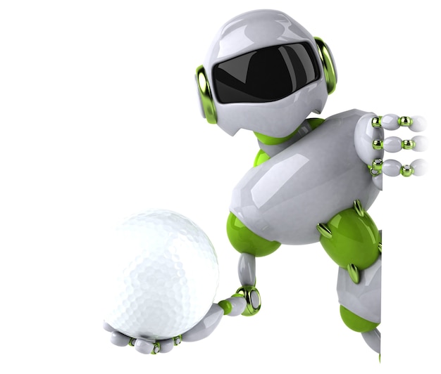 Grüner Roboter - 3D-Illustration