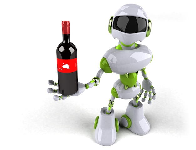 Grüner Roboter - 3D-Illustration