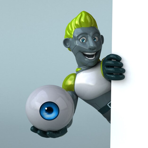 Grüner Roboter - 3D-Illustration