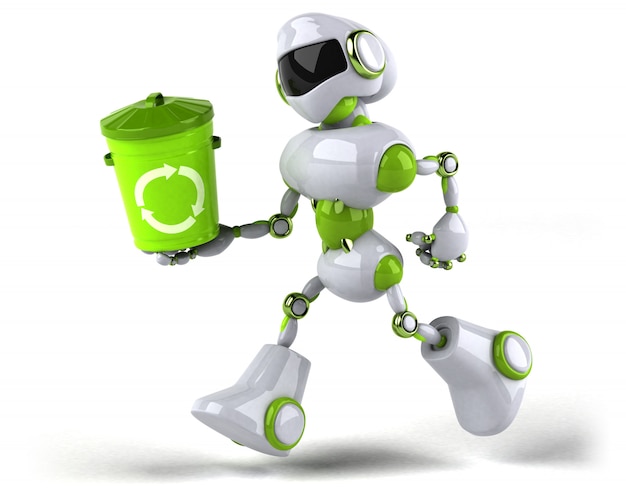 Grüner Roboter - 3D-Illustration