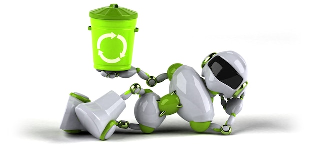 Grüner Roboter - 3D-Illustration