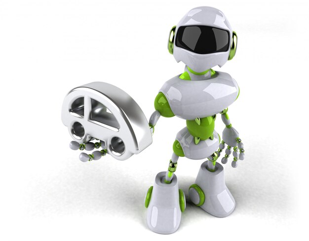 Grüner Roboter - 3D-Illustration