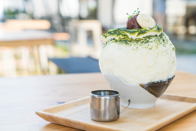 grüner Tee Bingsu