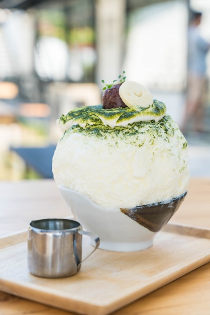 grüner Tee Bingsu