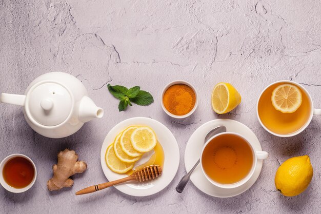 Grüner Tee mit Zitrone und Honig Immunstärkende und Erkältungsmittel
