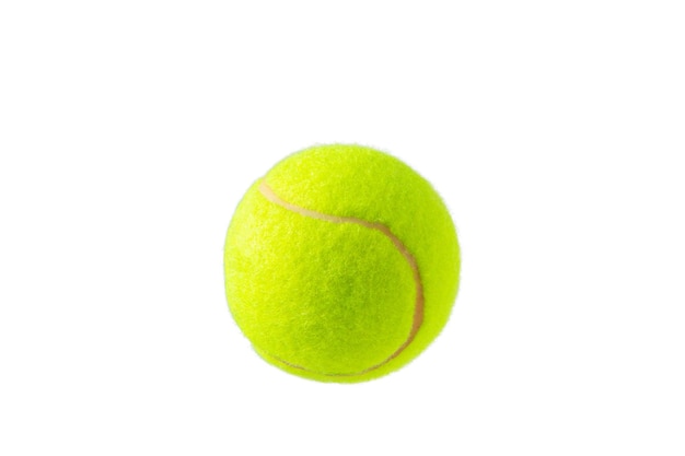 grüner Tennisball isoliert auf weißem Hintergrund